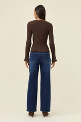 Darby Knit Top - Chocolate