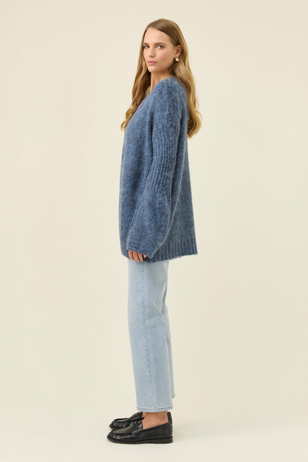 Pallas Relaxed Cardigan OS - Navy