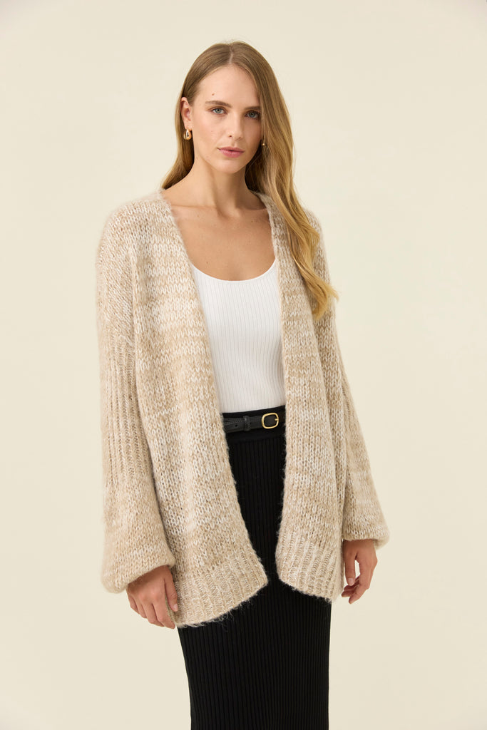 Pallas Relaxed Cardigan OS - Stone