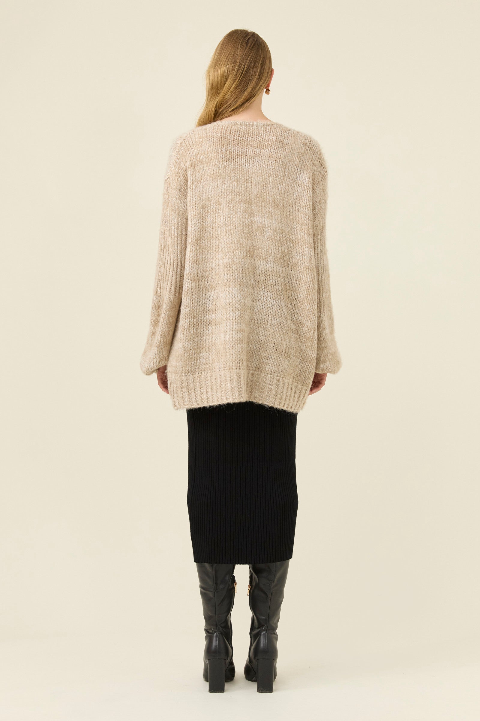 Pallas Relaxed Cardigan OS - Stone