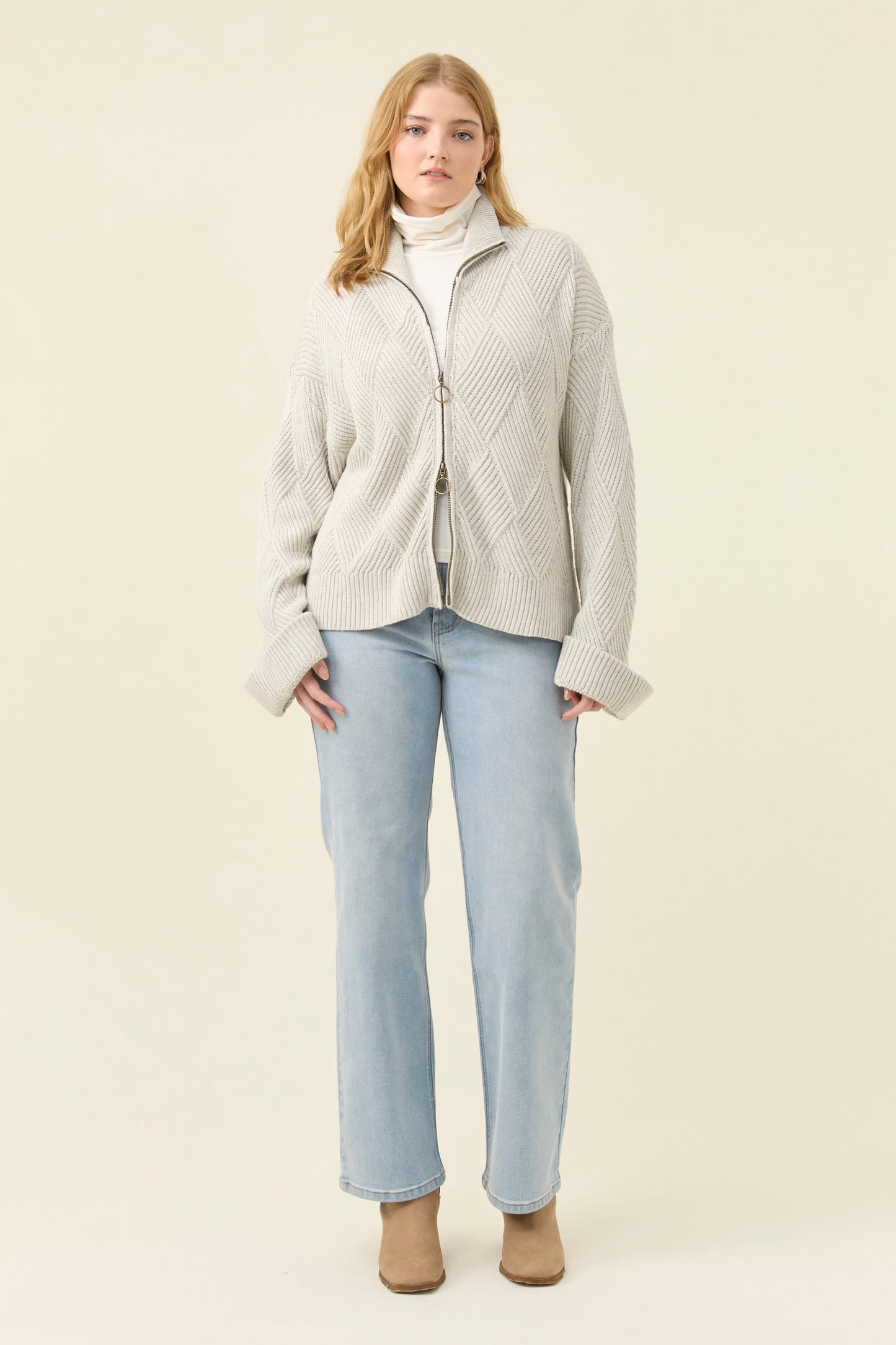 Sadie Zip Jumper - Marle