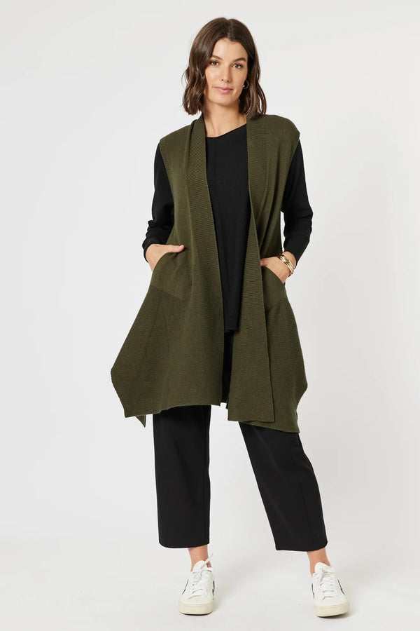 Casa Knit Vest - Khaki