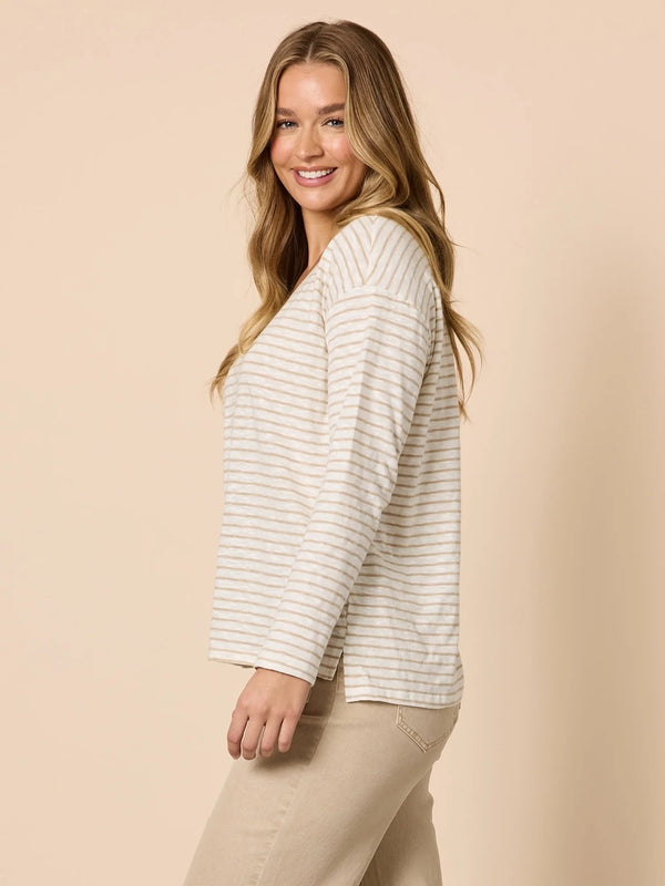 City Stripe Tee - Natural Ivory