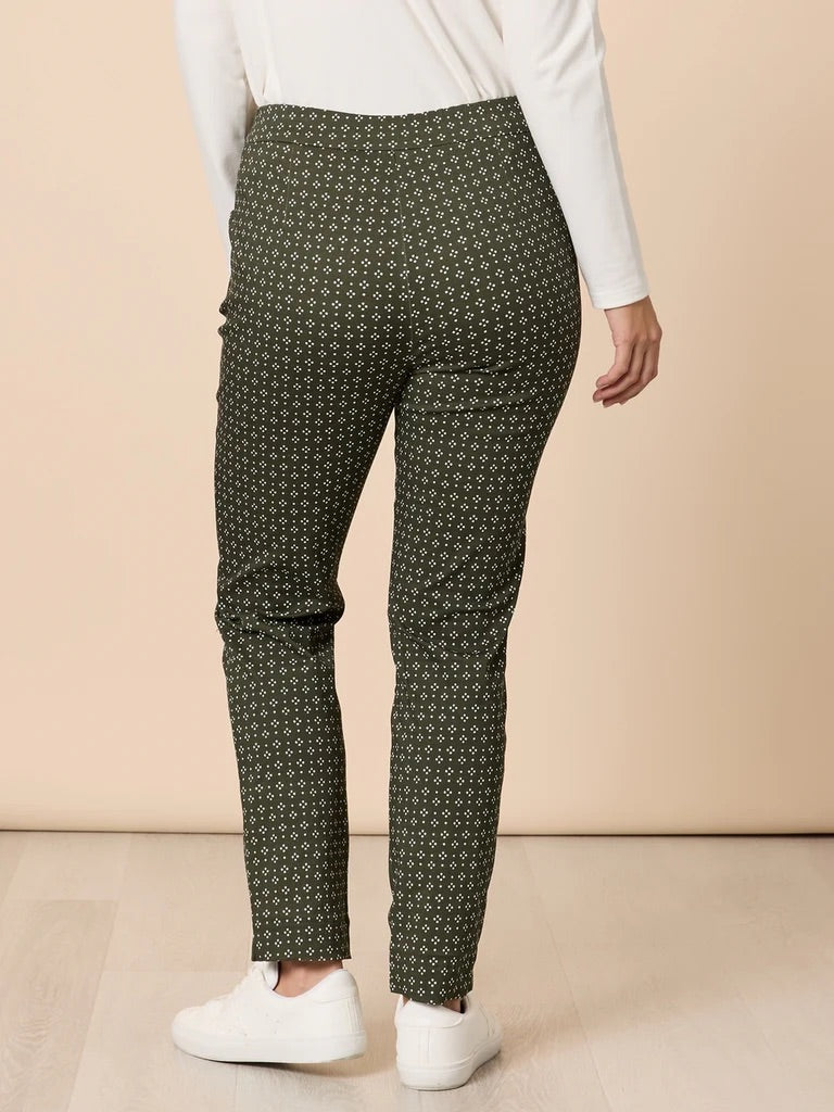 Kelly Print Pant - Khaki