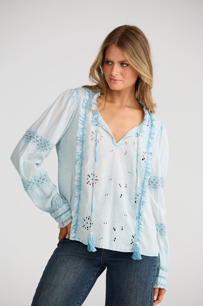 Gloria Top - Light Blue