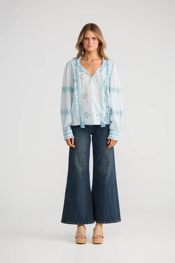 Gloria Top - Light Blue