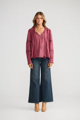 Gloria Top - Burgundy