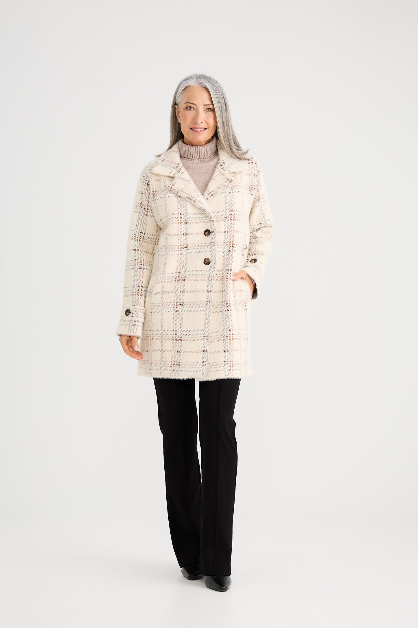 Marshall Knit Jacket - Beige Check