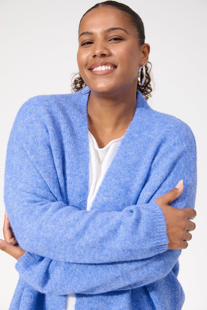 Ottawa Crop Cardigan OS - Blue