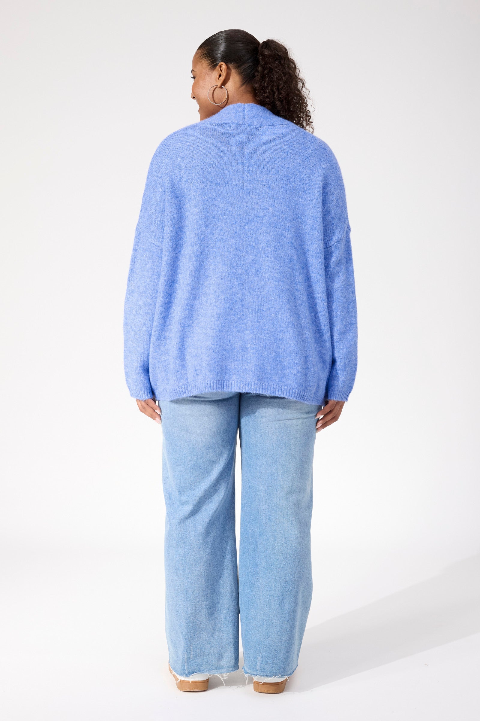 Ottawa Crop Cardigan OS - Blue