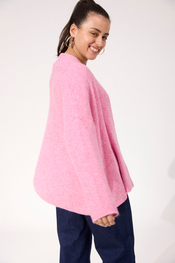 Ottawa Crop Cardigan OS - Pink