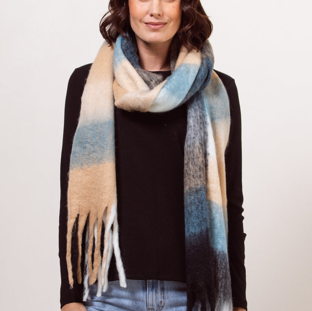 Acrylic Colour Block Scarf -