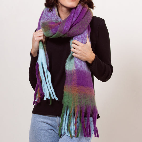 Acrylic Colour Block Scarf -
