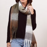 Acrylic Colour Block Scarf -