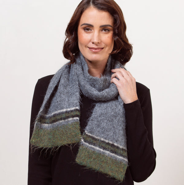Acrylic Rib Knit Scarf -