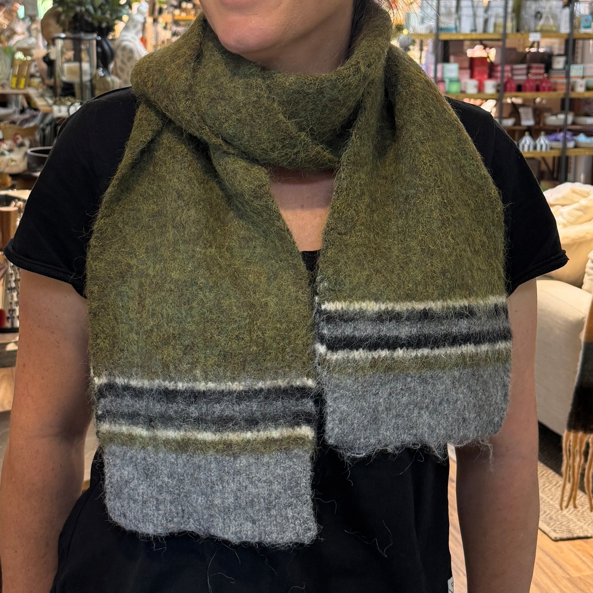Acrylic Rib Knit Scarf -
