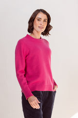 Merino Crew Neck Sweater - Pink
