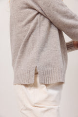 Merino Roll Neck Sweater - Wheat