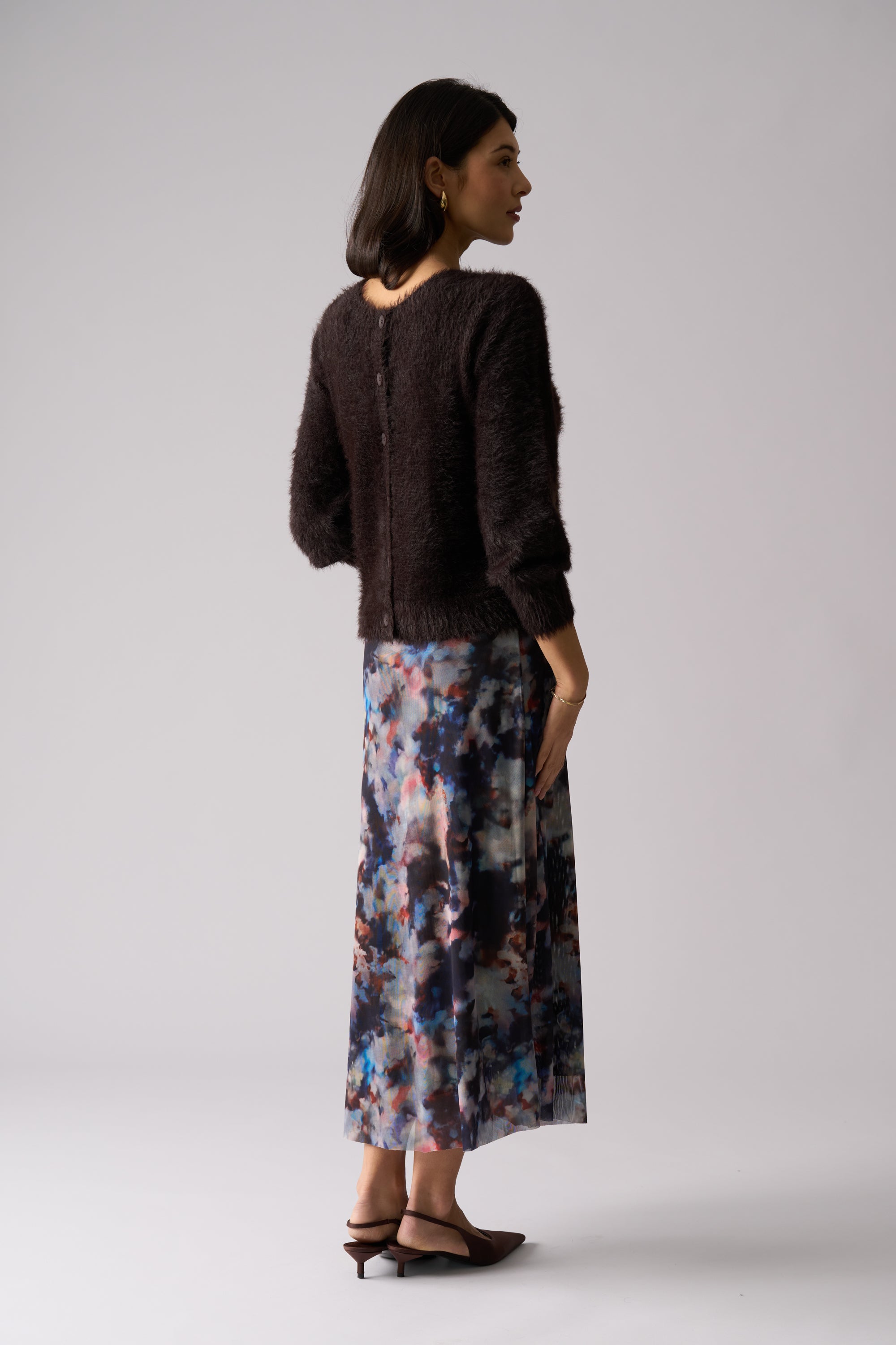 Fluffin Cute Reversible Cardi - Ristretto