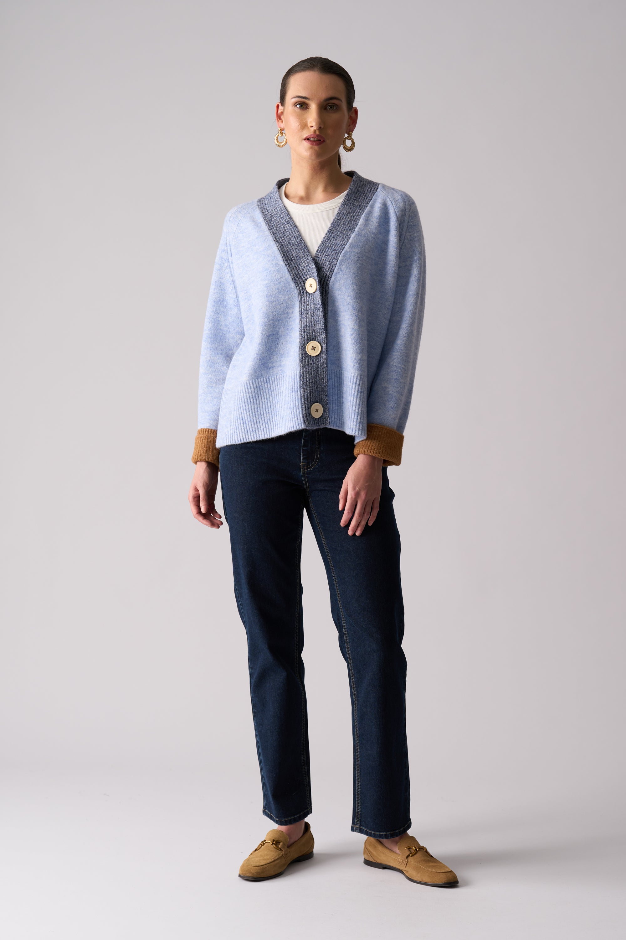 Plush Love Cardi - Blue Combo