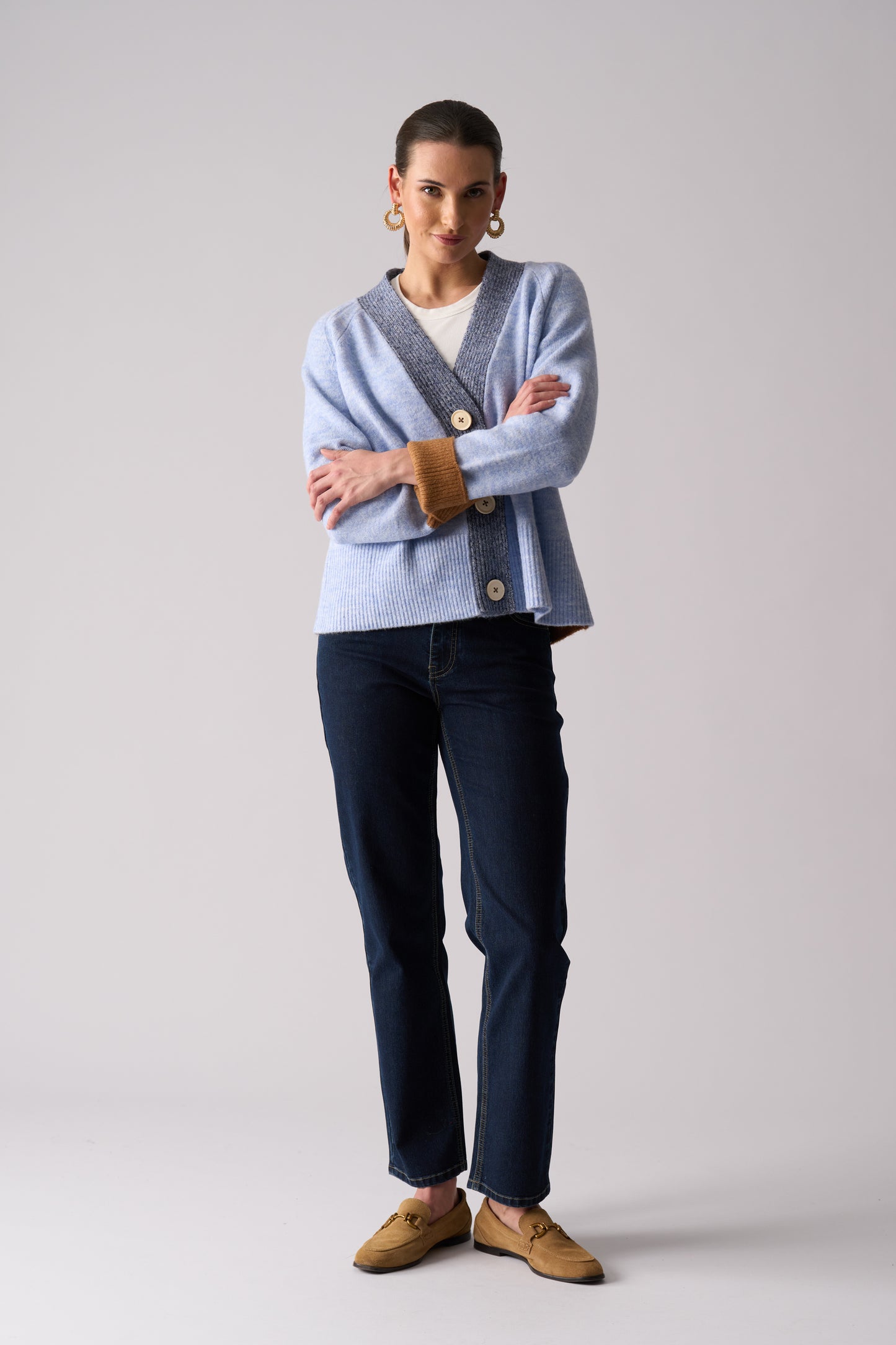 Plush Love Cardi - Blue Combo