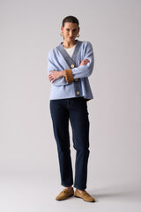 Plush Love Cardi - Blue Combo