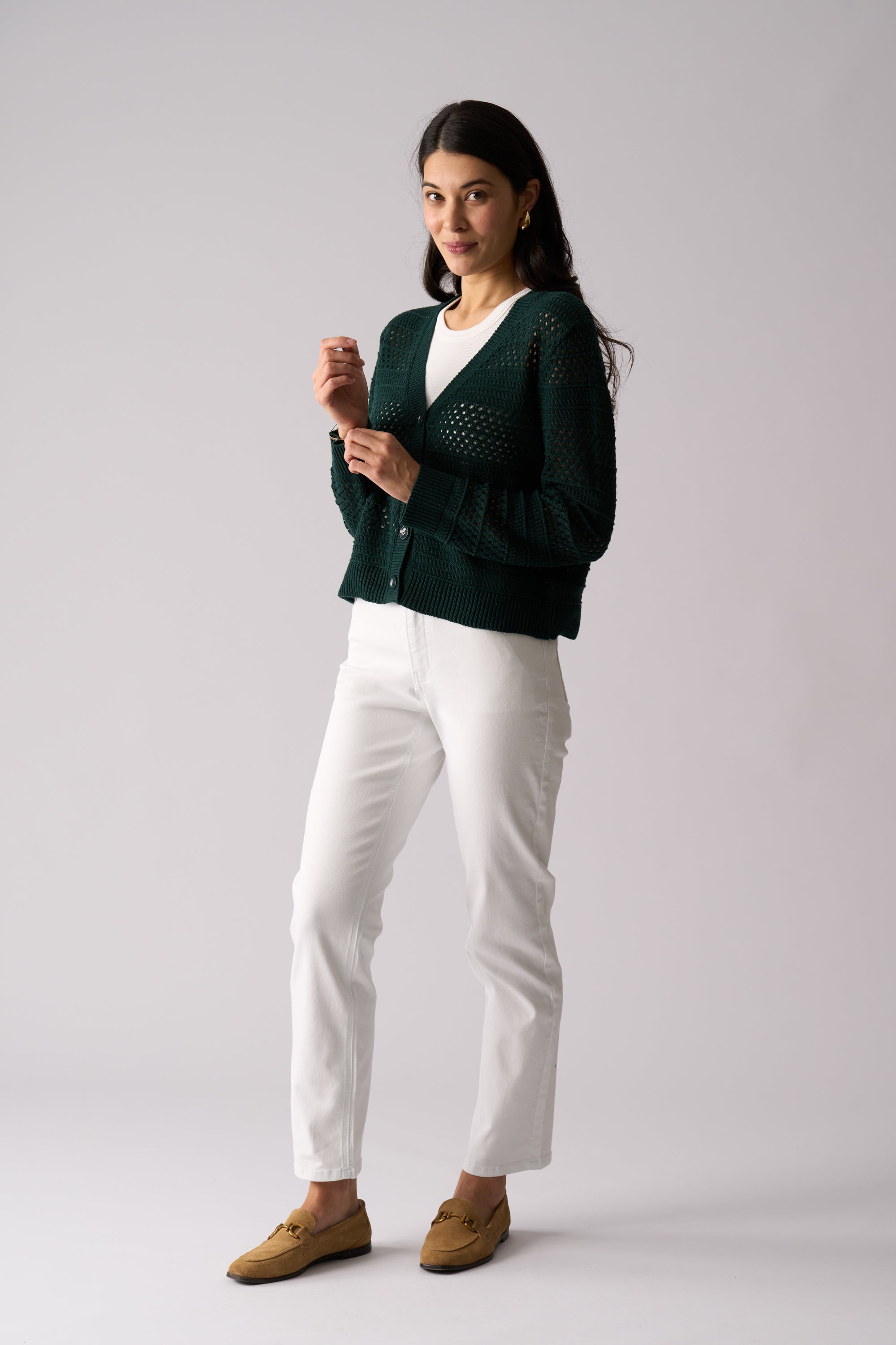 Pulling Strings Cardi - Ivy Green