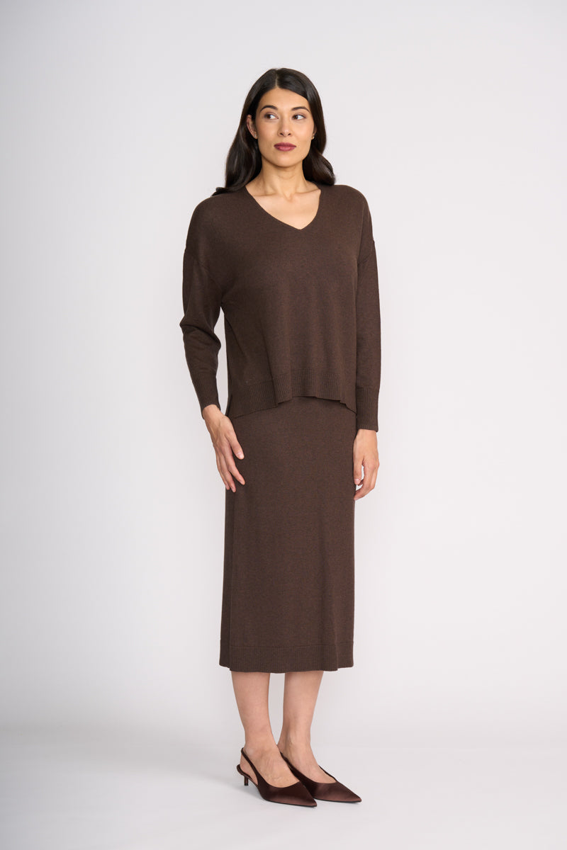Set Play V Sweater - Cocoa
