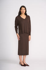 Set Play V Sweater - Cocoa