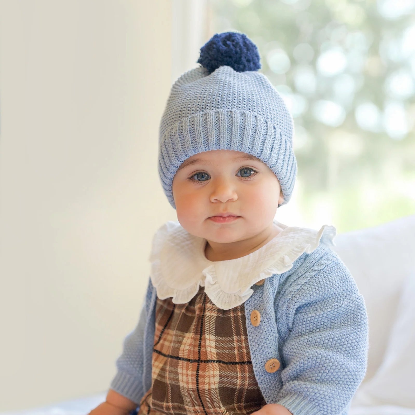 Organic Beanie Bobby - Bluebell