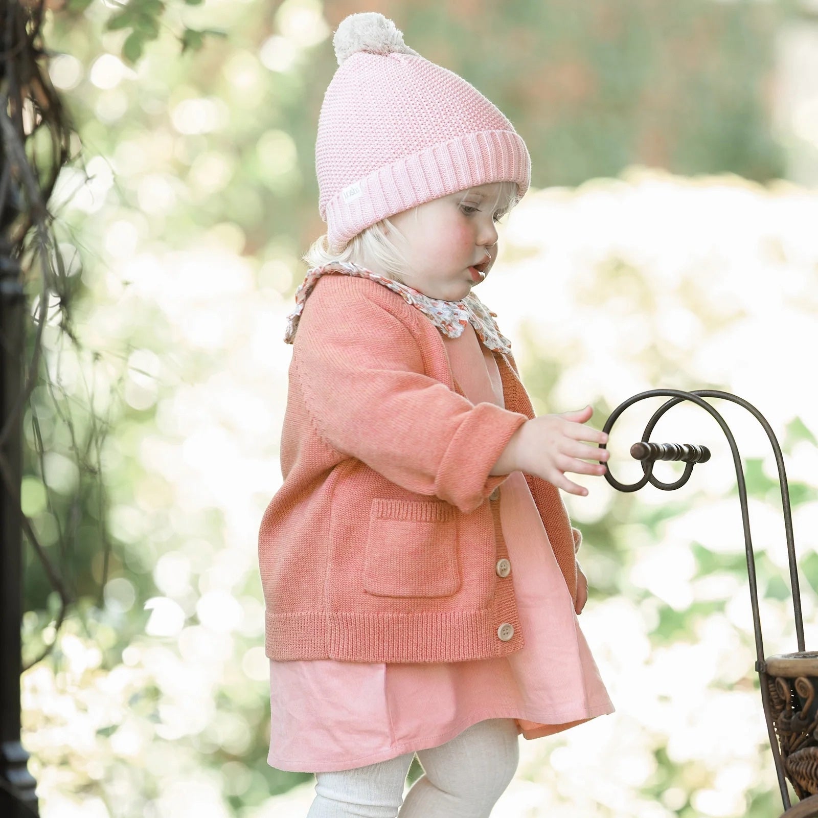 Organic Beanie Bobby - Misty Rose