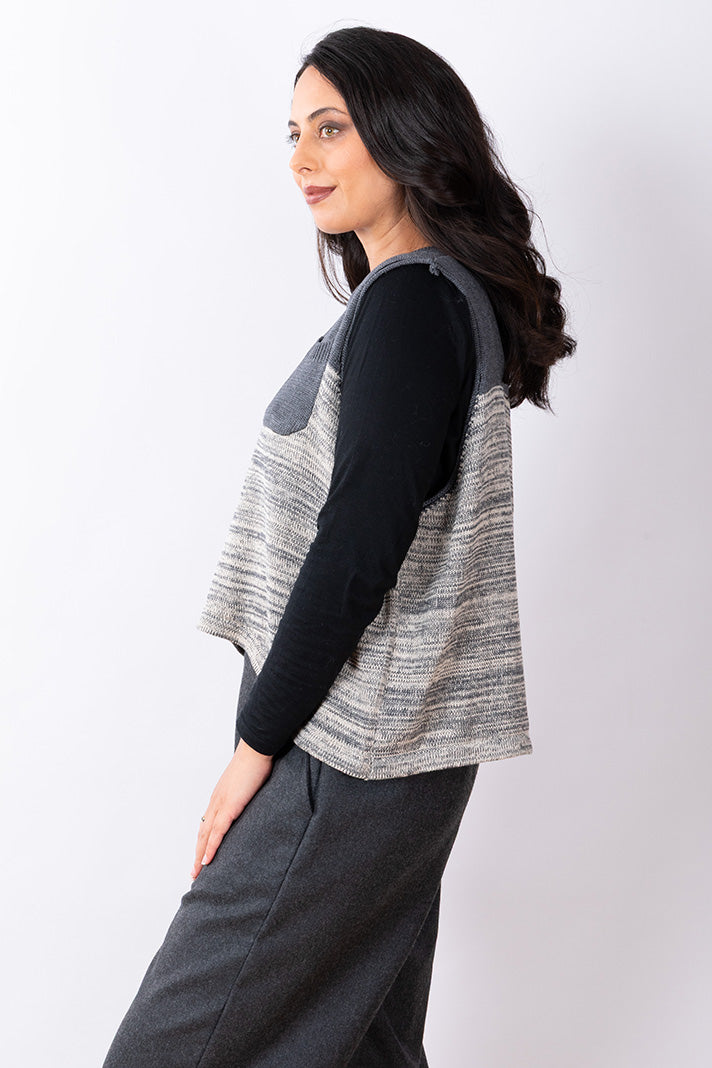 Two Tone Vest One Size - Steel
