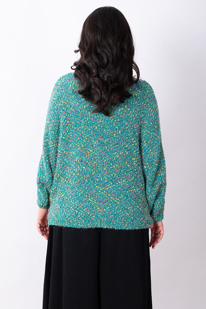 Confetti Knit Jumper - Teal