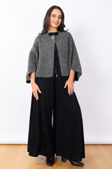 Button Cape O/S - Charcoal