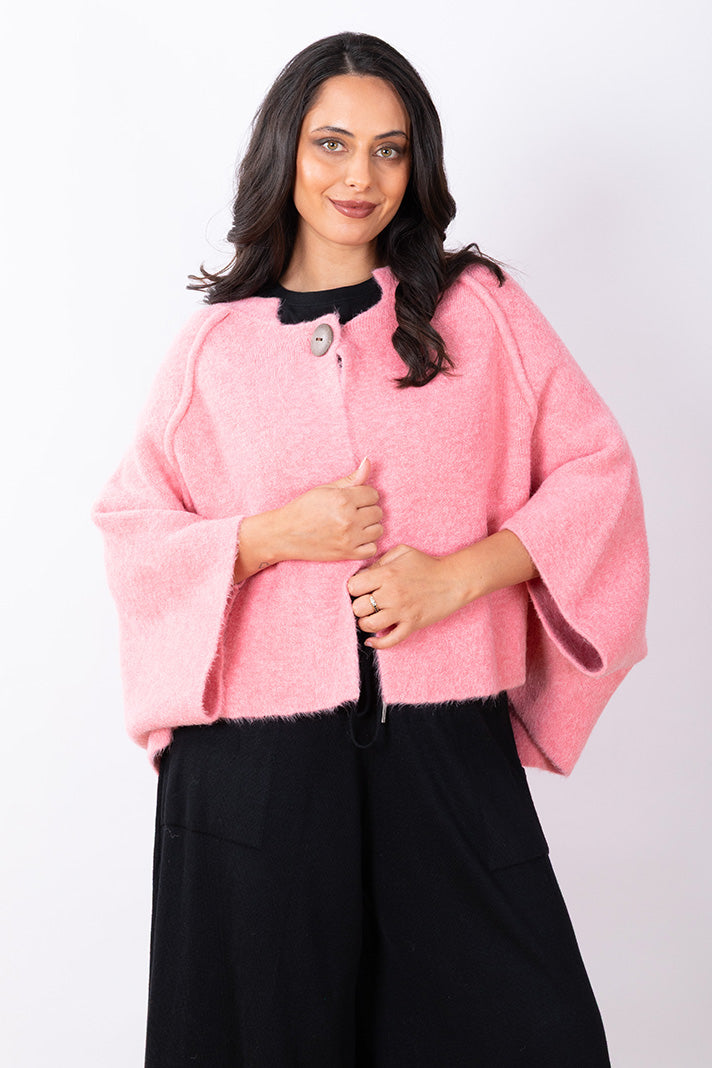 Button Cape O/S - Blush