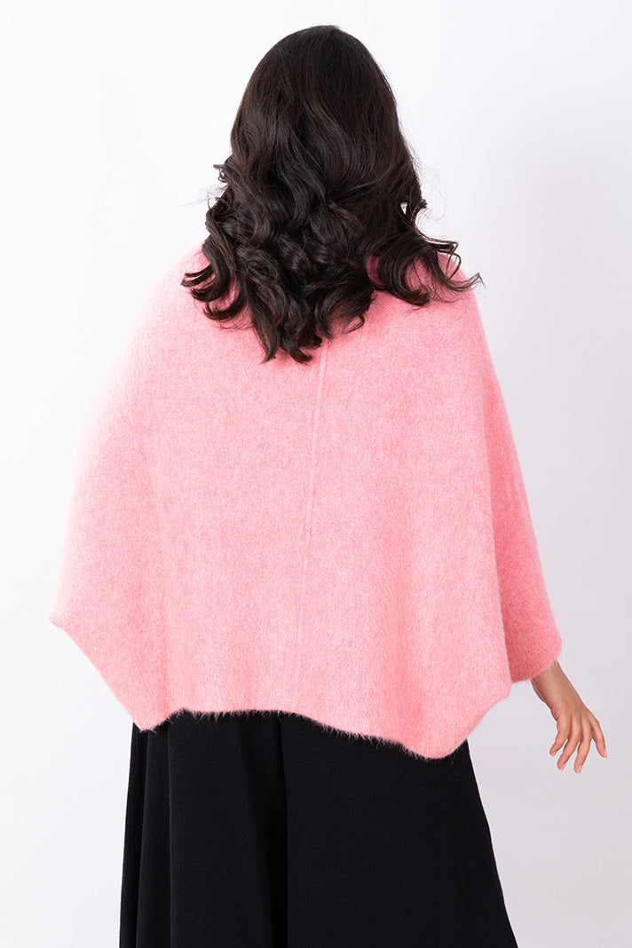 Button Cape O/S - Blush