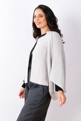 Button Cape O/S - Stone