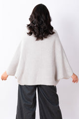 Button Cape O/S - Stone