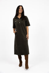 Amici Cord Dress - Khaki