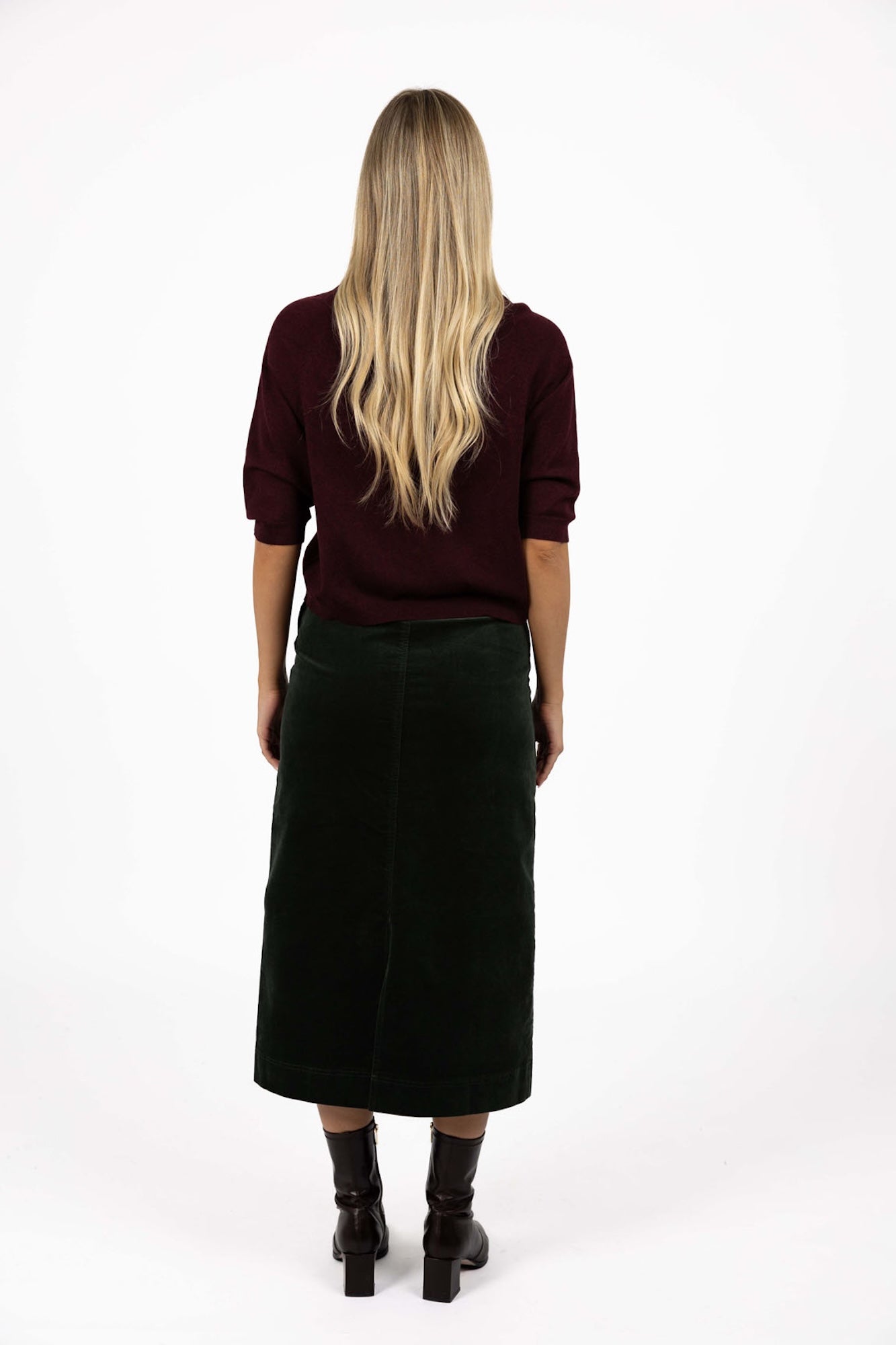 Va Va Velour Skirt - Pine