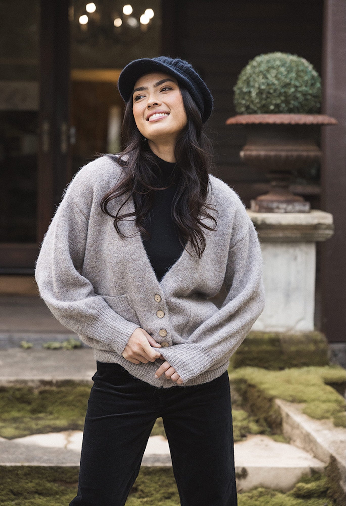 Riley Knit Cardi - Hazelnut