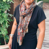 Merino Wool Scarf - Paisley Heart
