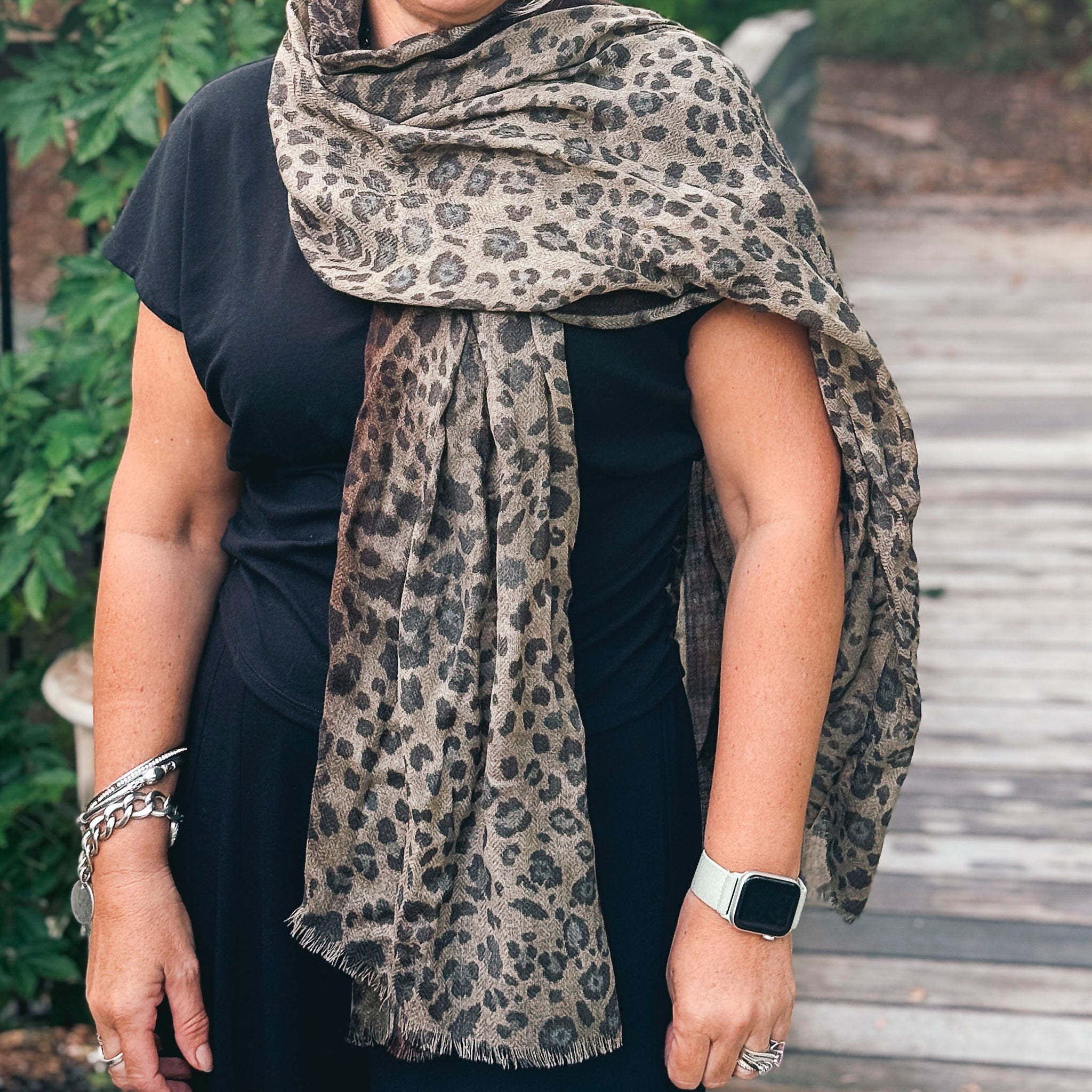 Merino Wool Scarf - Animal