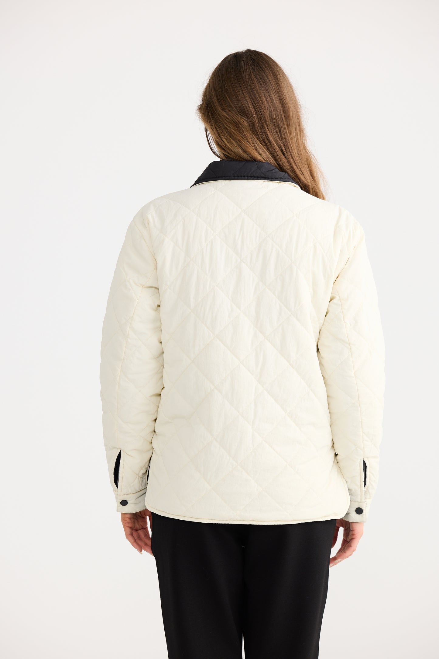 Ellis Puffer - Black W Cream
