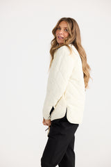 Ellis Puffer - Black W Cream