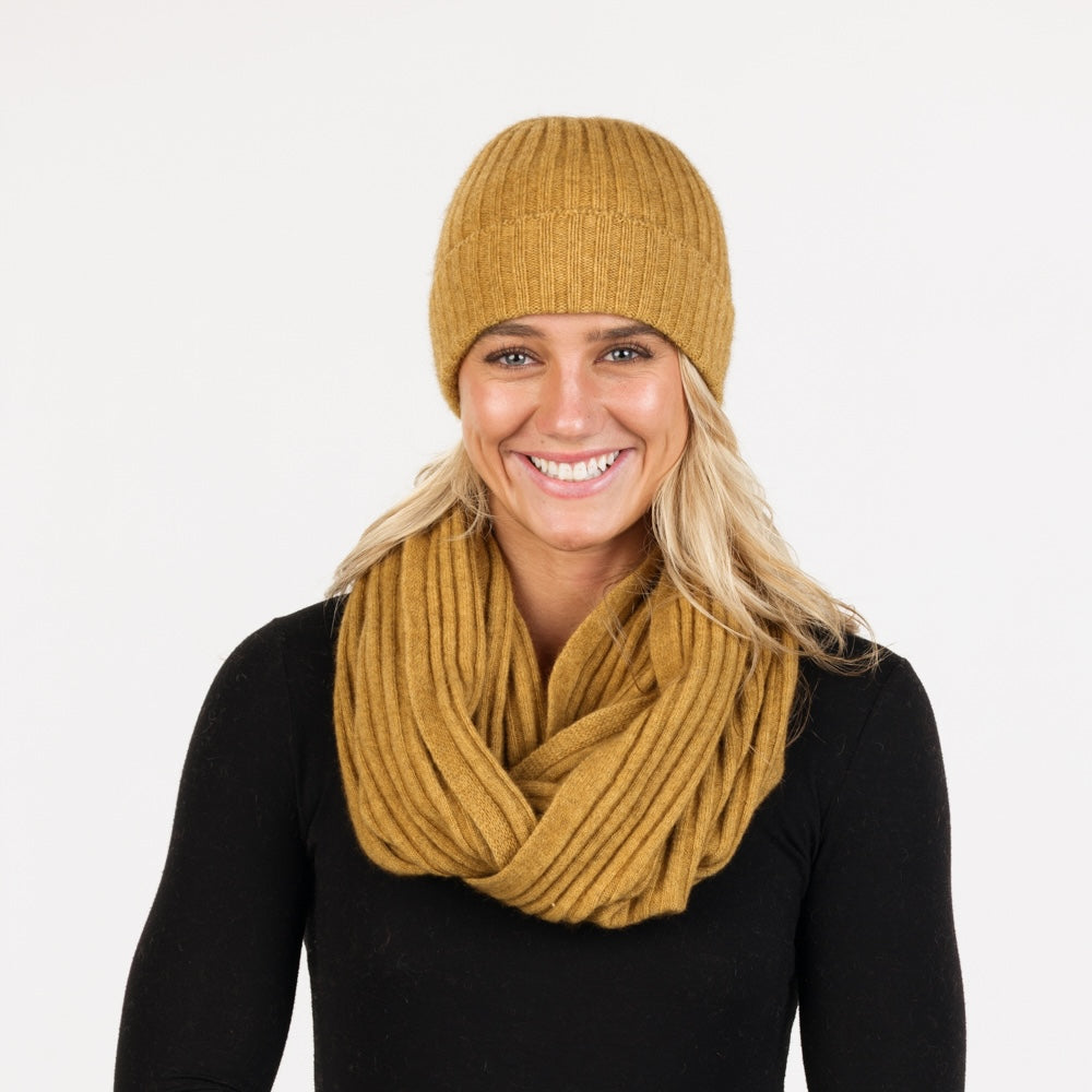 Ribbed Loop Scarf - Marigold