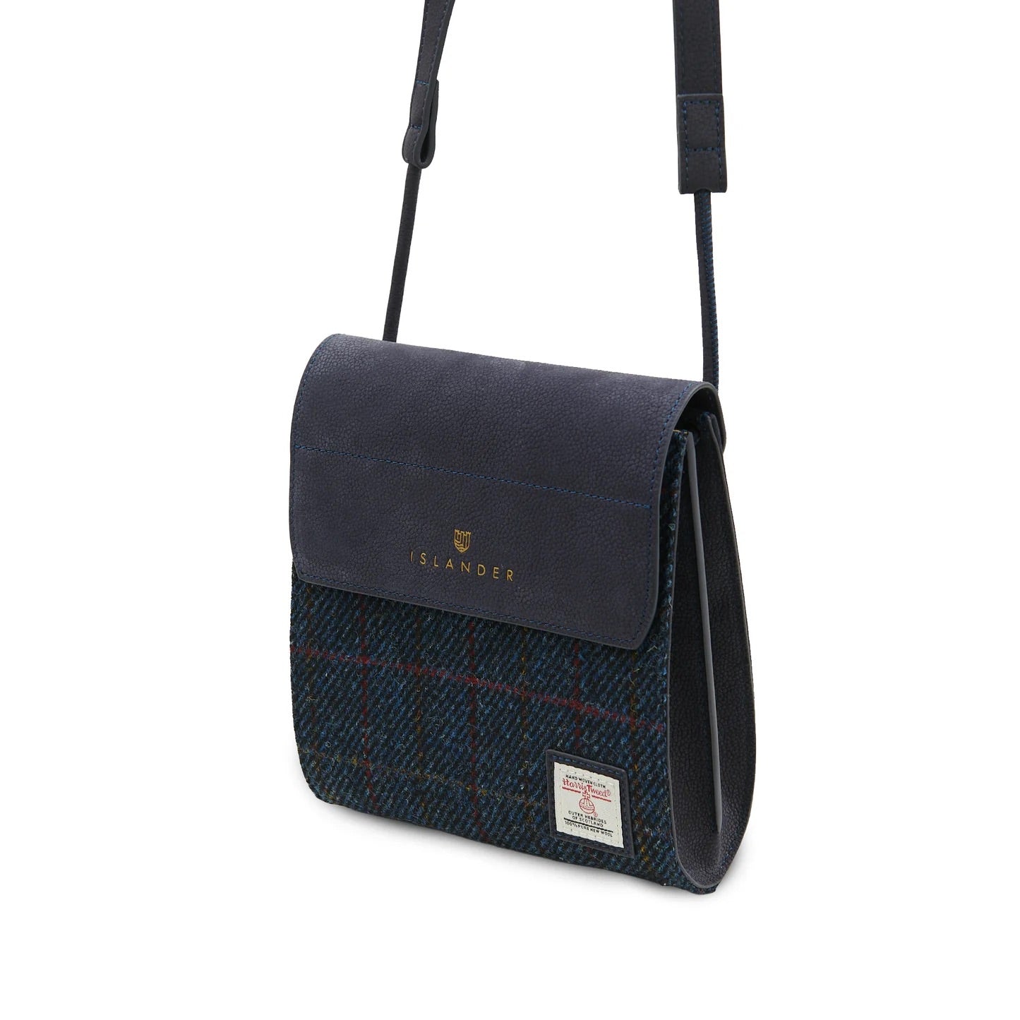 The Eilidh Crossbody Bag - Navy Over Check