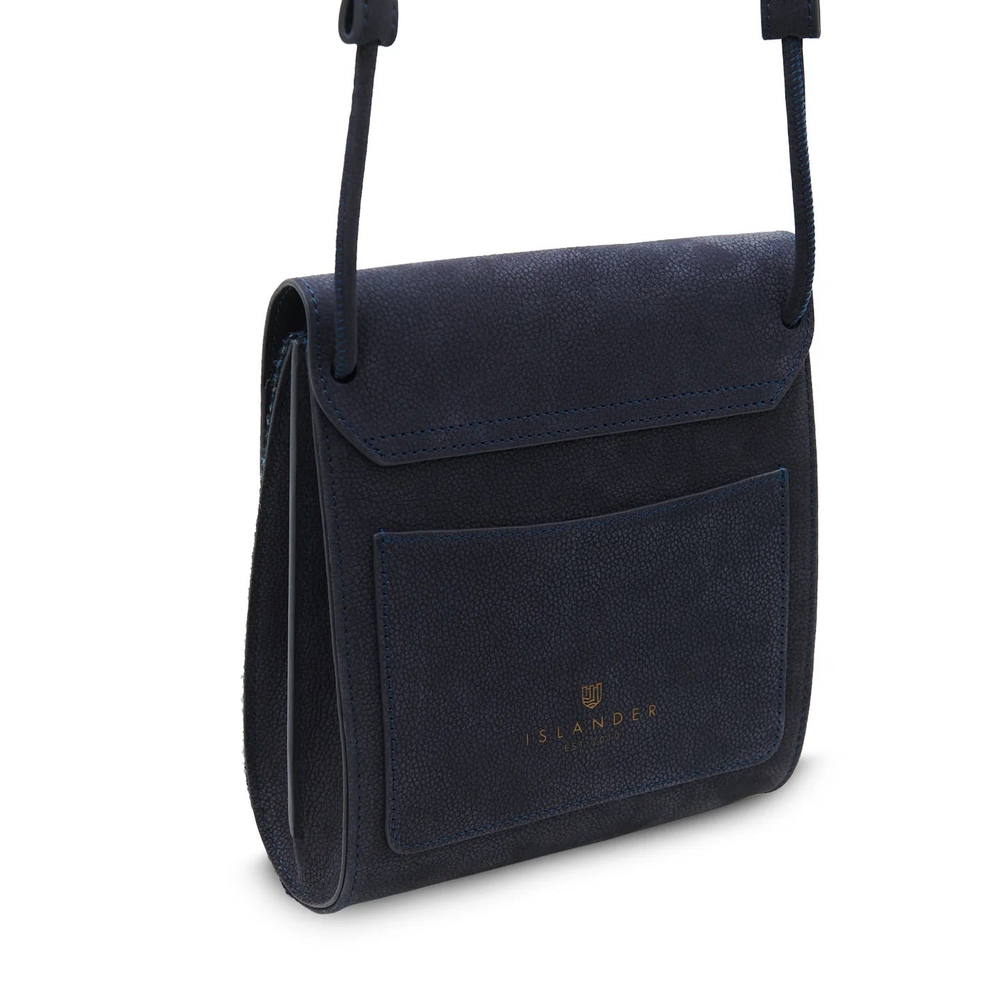 The Eilidh Crossbody Bag - Navy Over Check