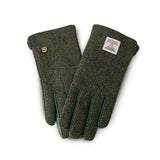 Ladies Gloves - Dark Green Herringbone M