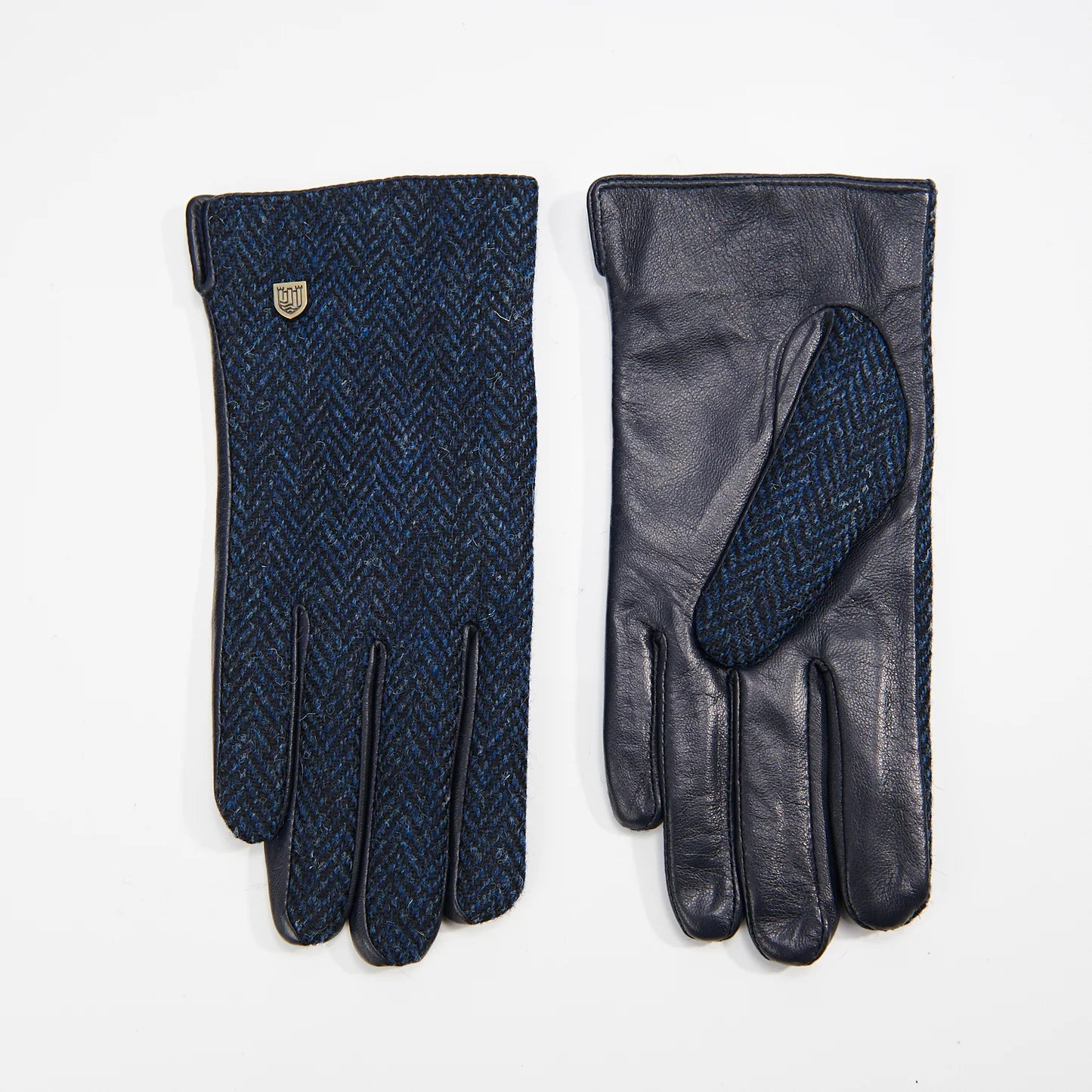 Ladies Gloves - Navy Over Check M